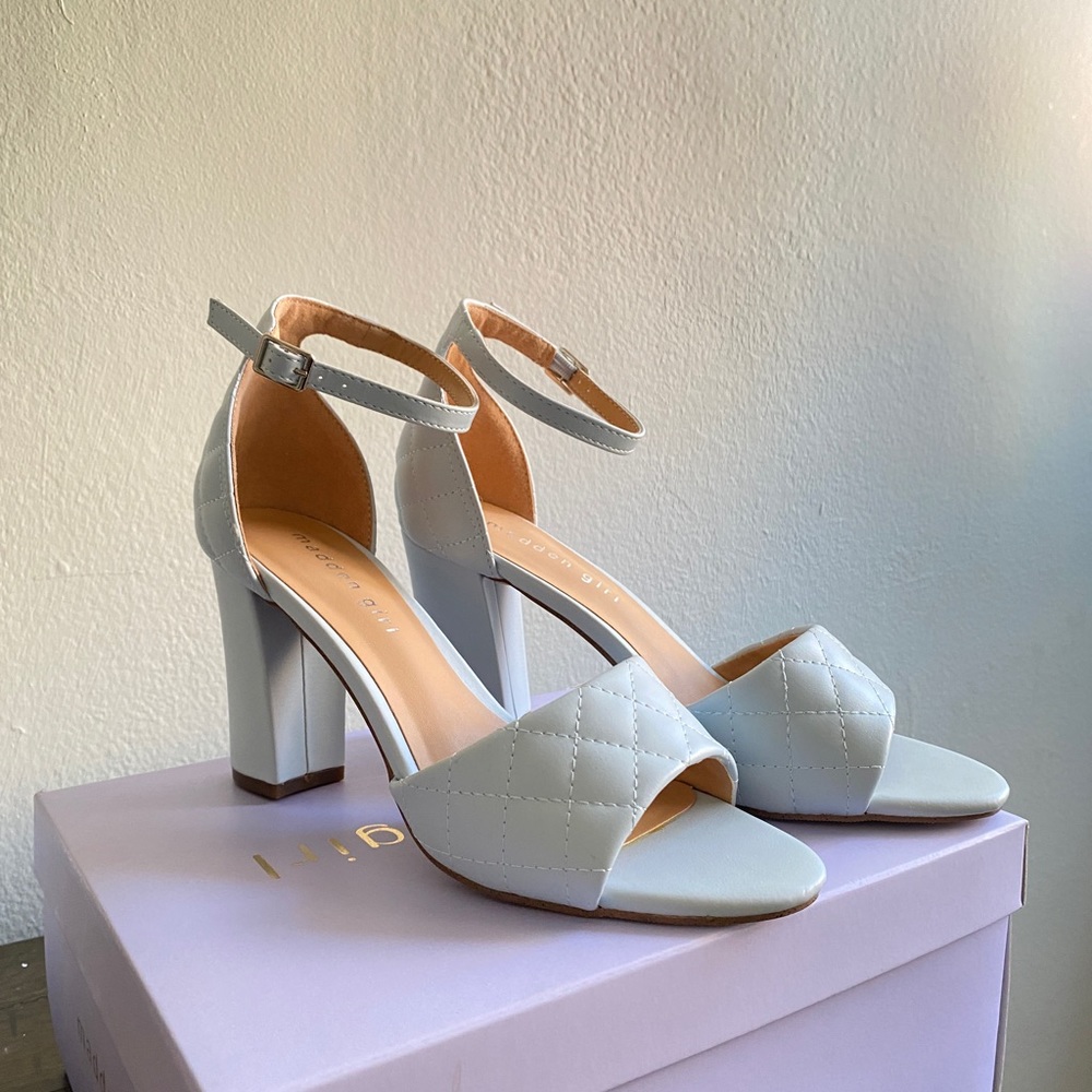 Baby Blue Ankle Strapped Heels